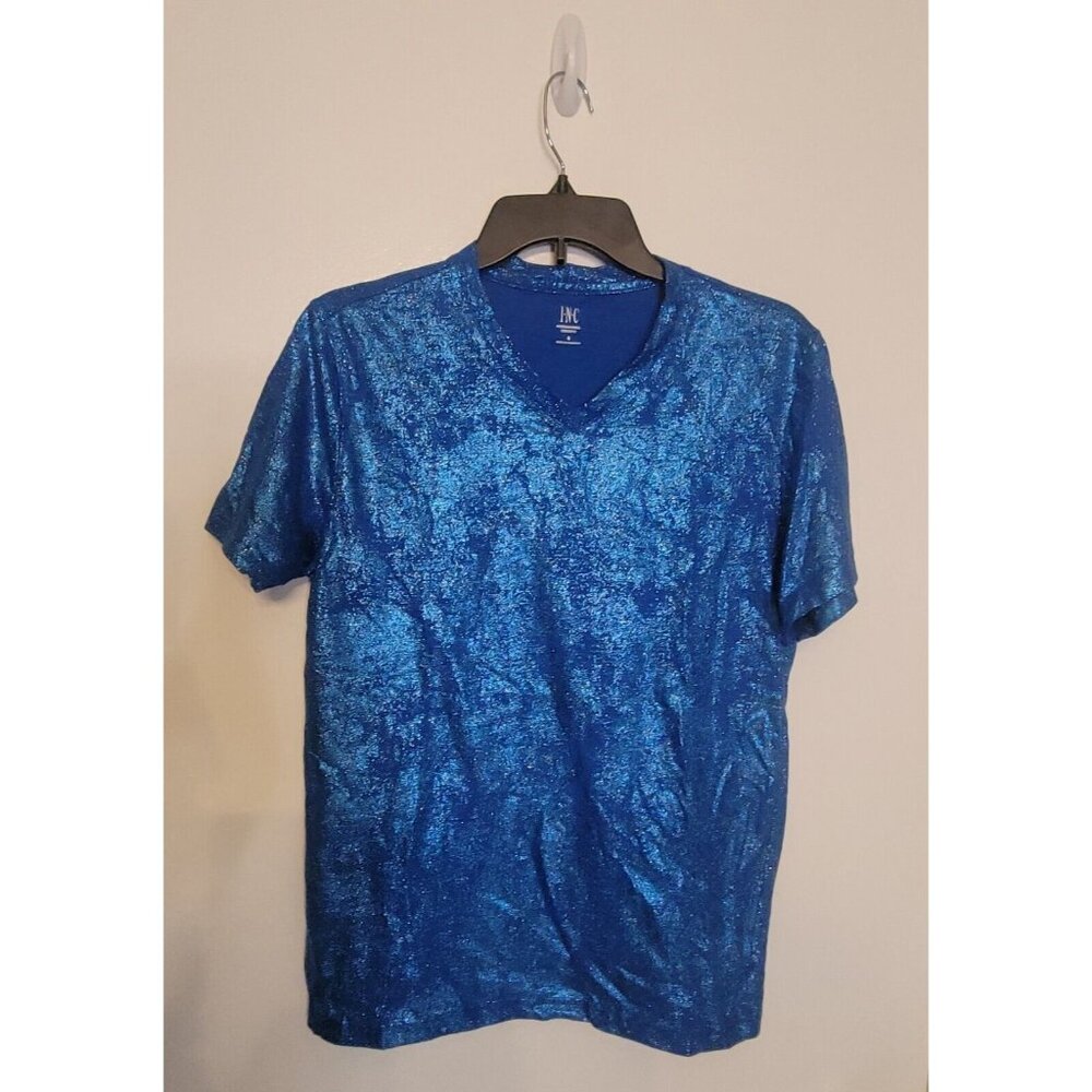 Womens Tops, Small, Blue, Shimmery